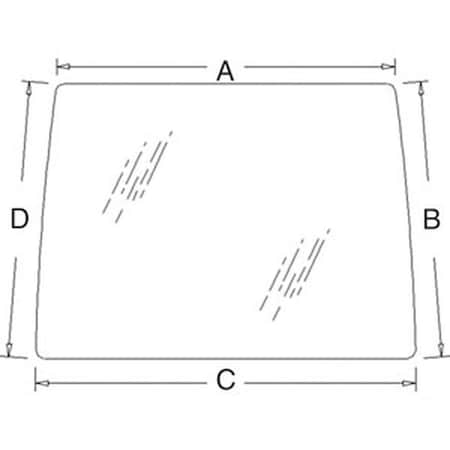Aftermarket Front Windshield Glass Fits FordNew Holland 8670 8770 8870 8970 86511795